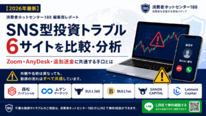 【2026年最新】SNS型投資トラブル6サイトを分析｜Zoom・AnyDesk・追加送金に共通する勧誘手口とは